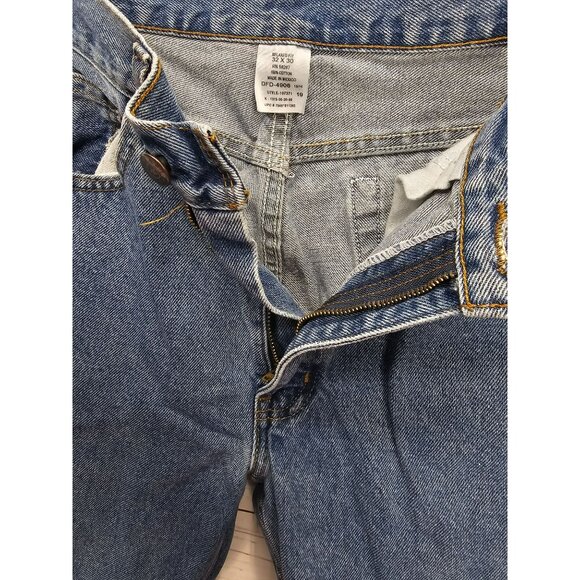 Faded Glory Mens Blue Denim Jeans Size 32x30 Classic Fit Straight Leg Casual Pan - Picture 8 of 8